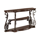 Coaster Laney Sofa Table Deep Merlot and Clear Model 702449